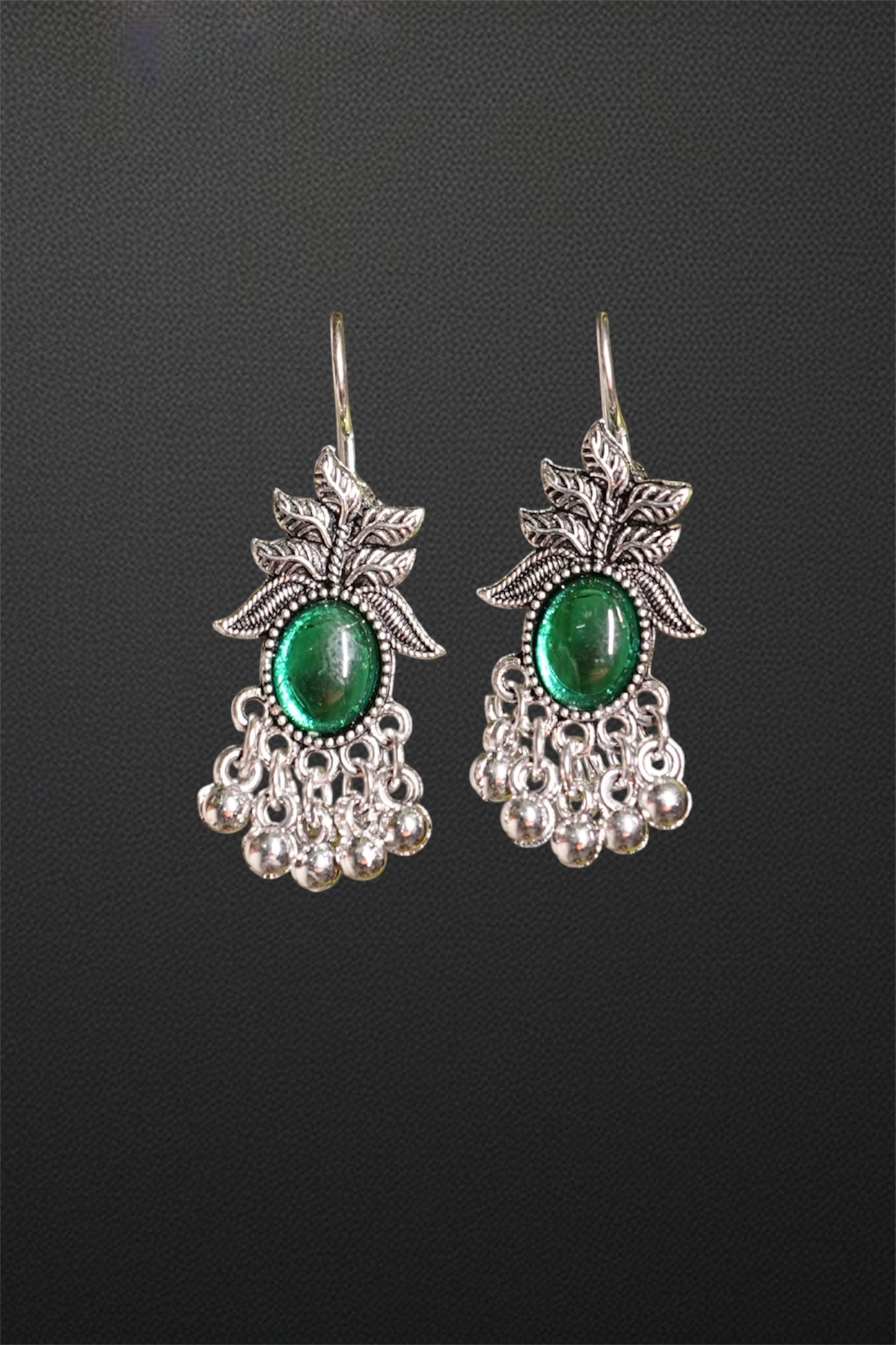 Oxidized Silver Jhumka #01